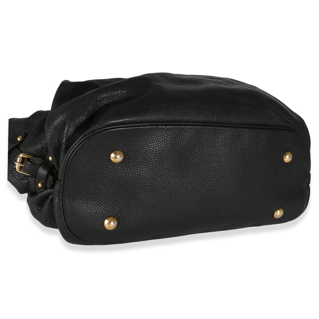 Louis Vuitton Black Mahina XL Hobo