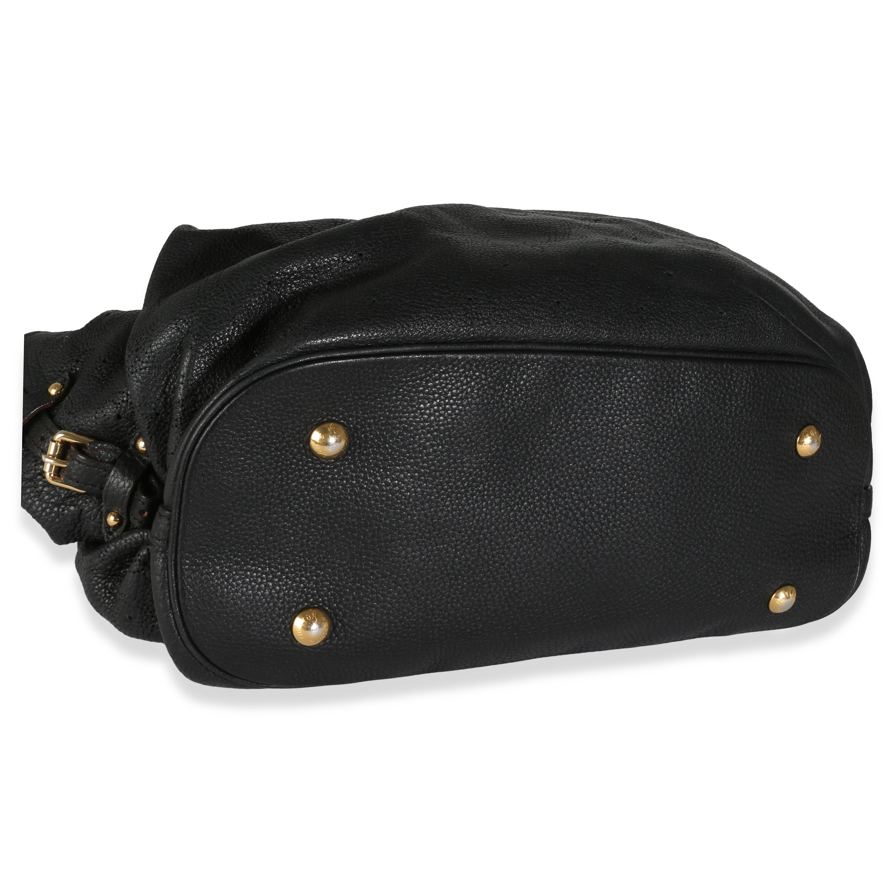 Louis Vuitton Black Mahina XL Hobo