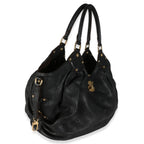 Louis Vuitton Black Mahina XL Hobo