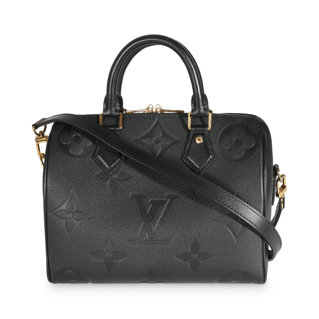 Louis Vuitton Black Empreinte Speedy Bandouliere 25