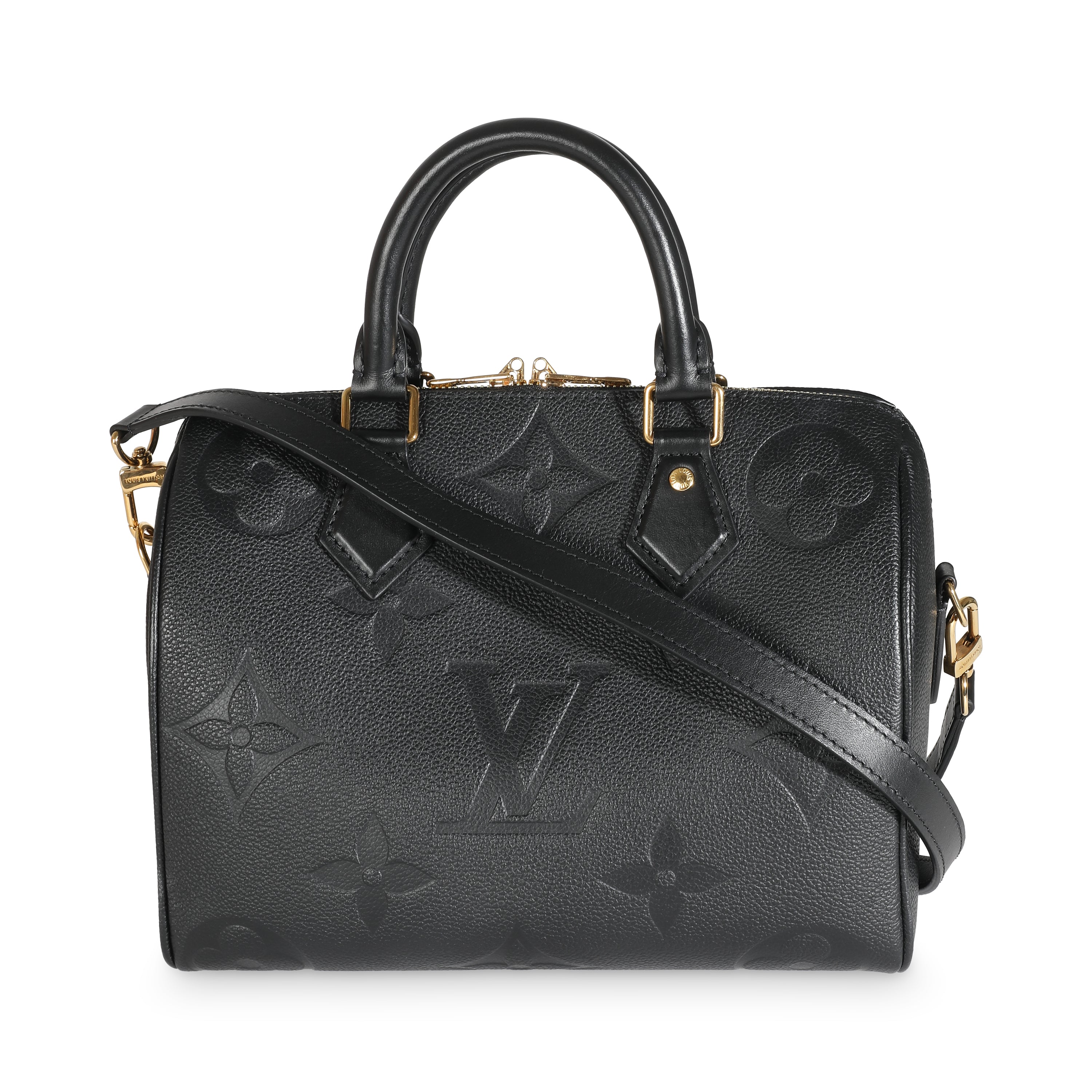 Louis Vuitton Black Empreinte Speedy Bandouliere 25