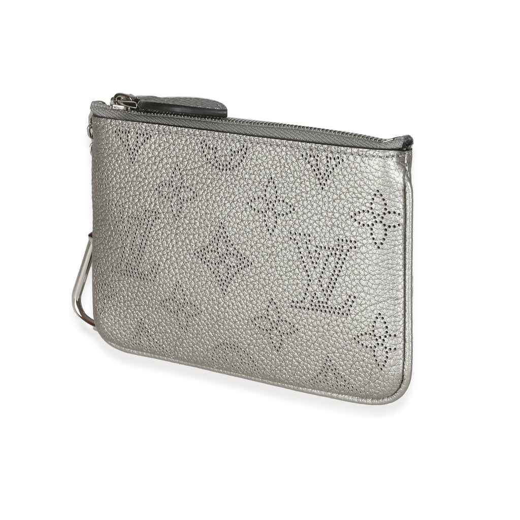 Louis Vuitton Silver Monogram Mahina Key Pouch