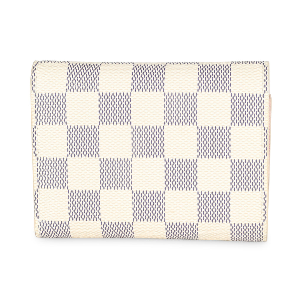 Louis Vuitton Rose Ballerine Damier Azur Canvas Victorine Wallet