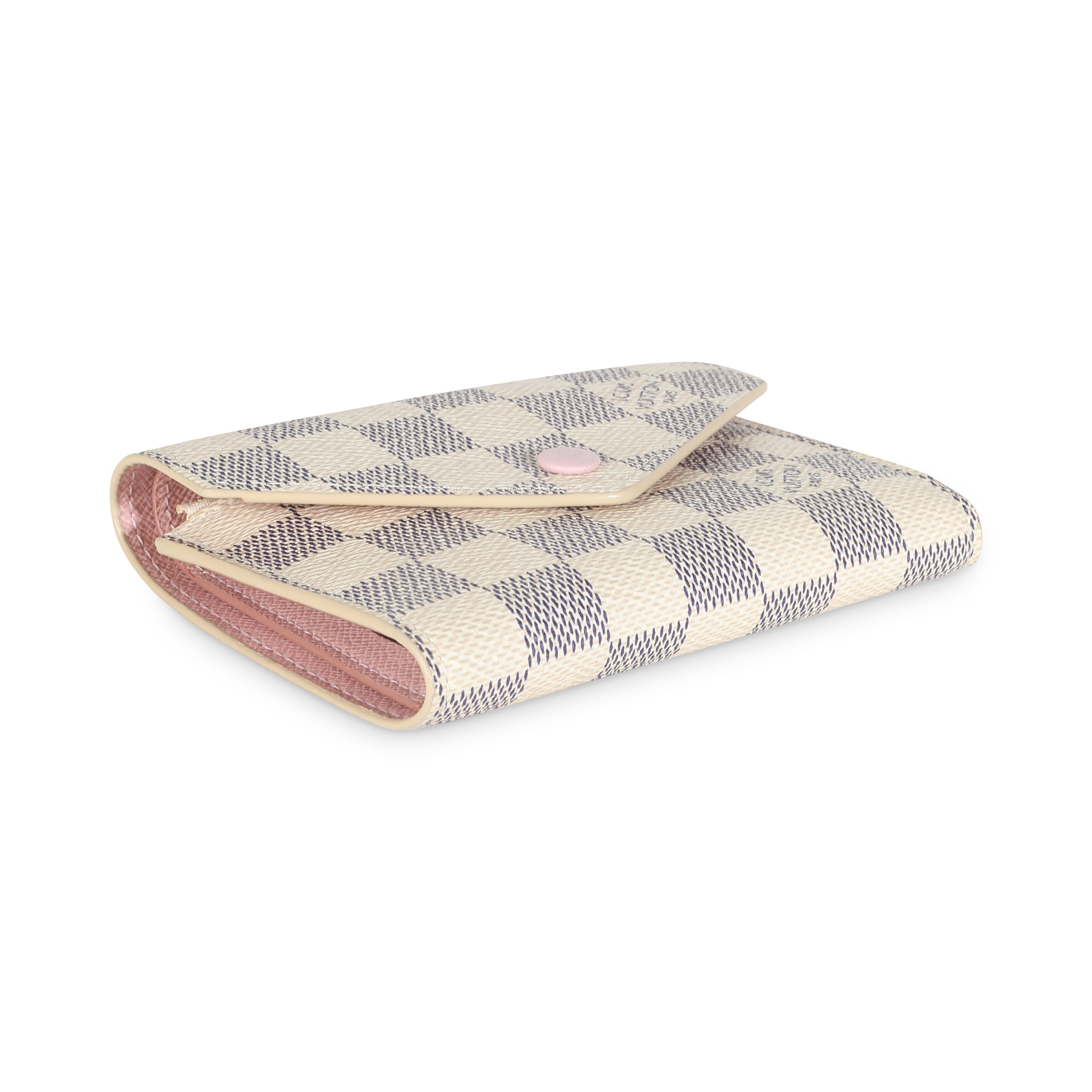 Louis Vuitton Rose Ballerine Damier Azur Canvas Victorine Wallet