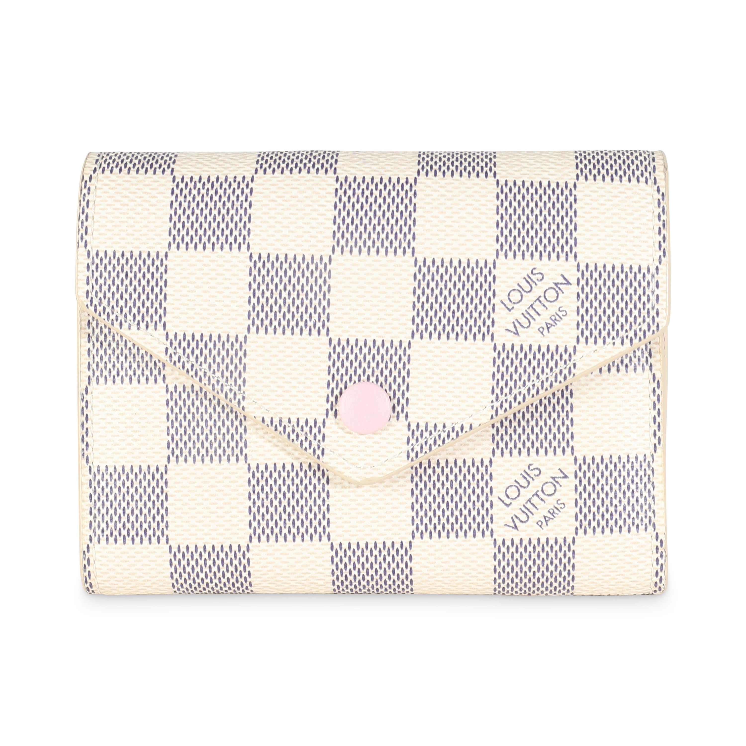 Louis Vuitton Rose Ballerine Damier Azur Canvas Victorine Wallet
