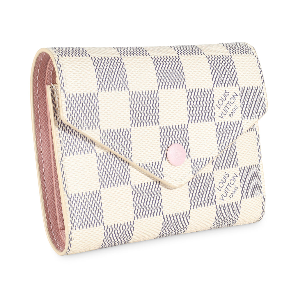 Louis Vuitton Rose Ballerine Damier Azur Canvas Victorine Wallet