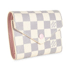 Louis Vuitton Rose Ballerine Damier Azur Canvas Victorine Wallet