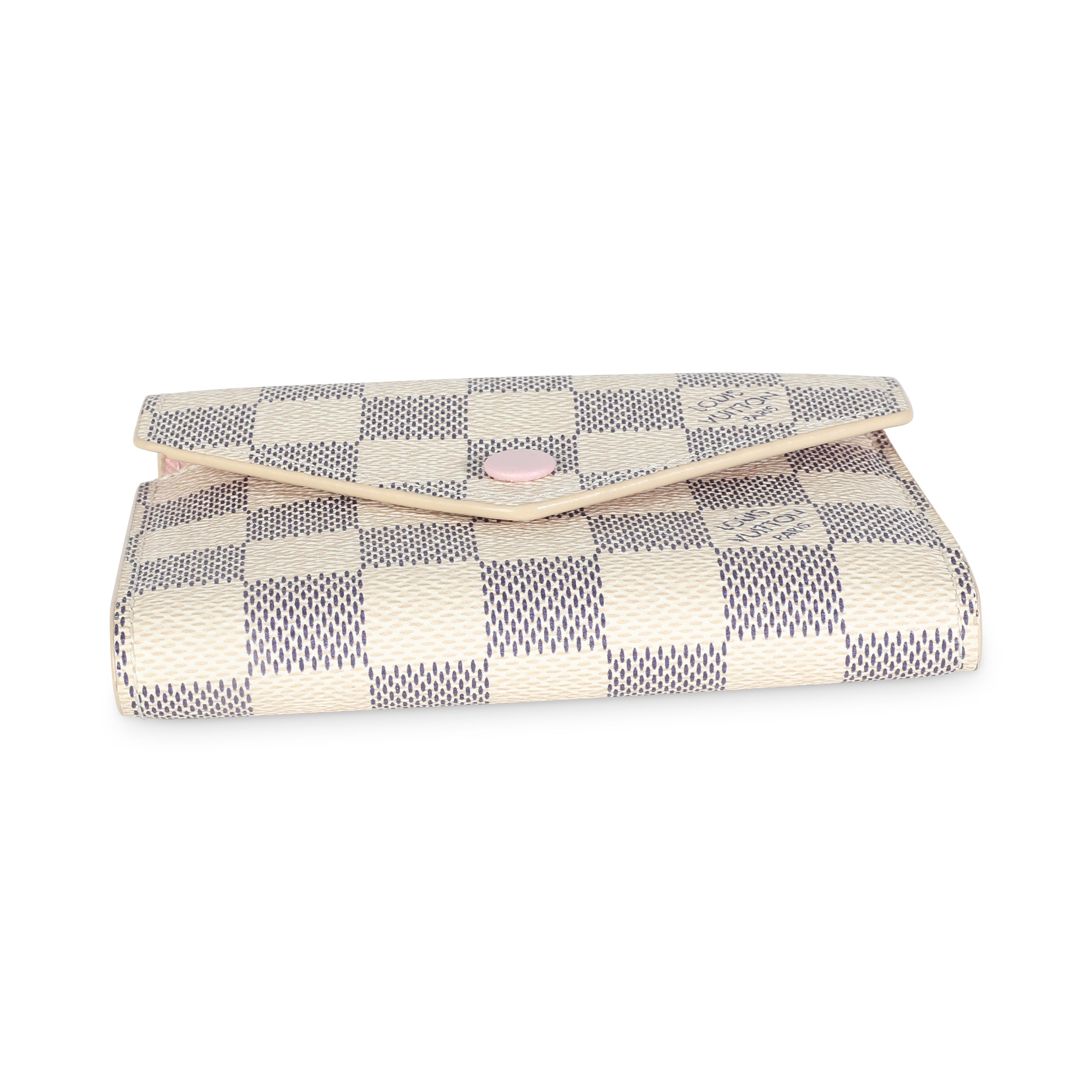 Louis Vuitton Rose Ballerine Damier Azur Canvas Victorine Wallet