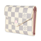Louis Vuitton Rose Ballerine Damier Azur Canvas Victorine Wallet