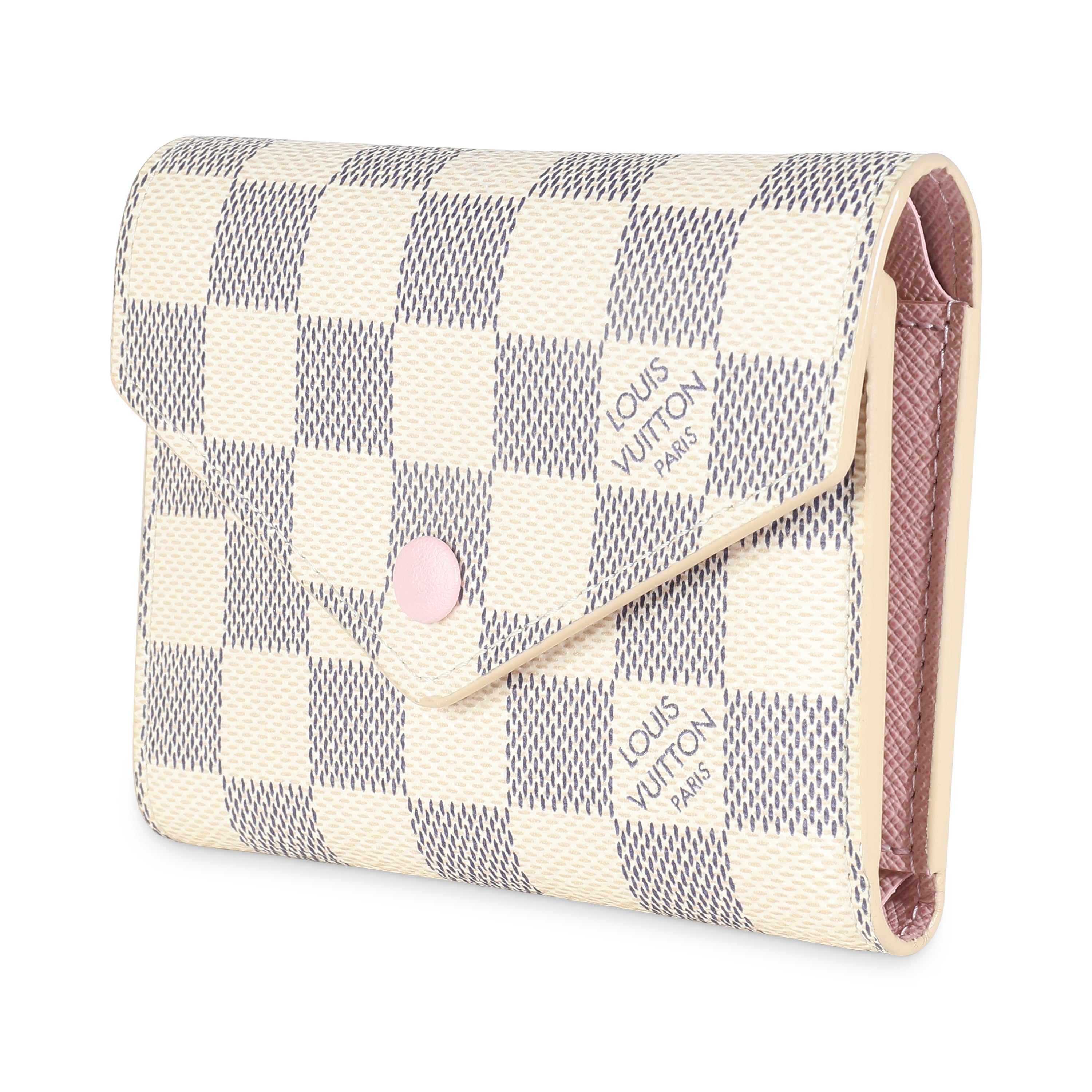 Louis Vuitton Rose Ballerine Damier Azur Canvas Victorine Wallet