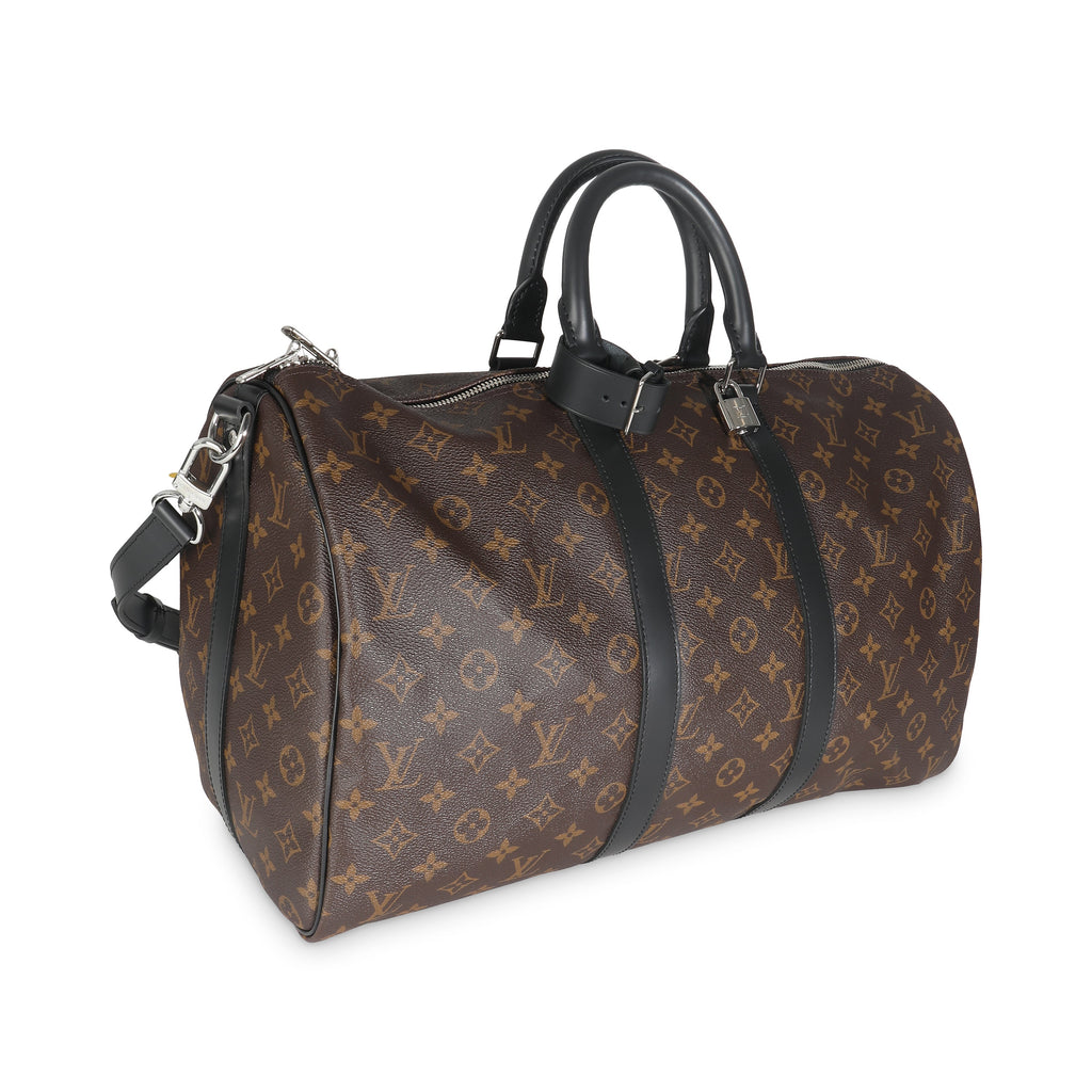 Louis Vuitton Monogram Macassar Keepall Bandouliere 45
