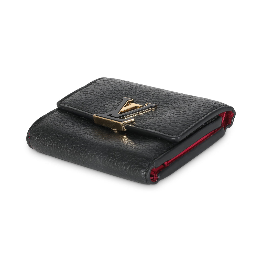Louis Vuitton Black Taurillon Capucines XS Wallet