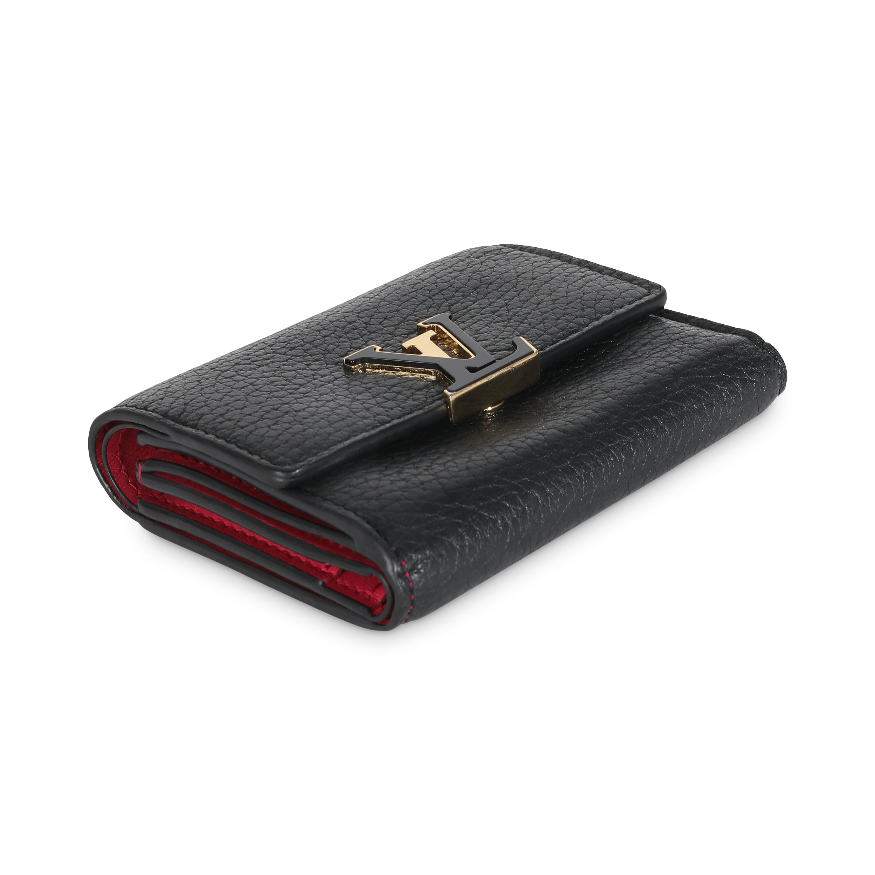 Louis Vuitton Black Taurillon Capucines XS Wallet