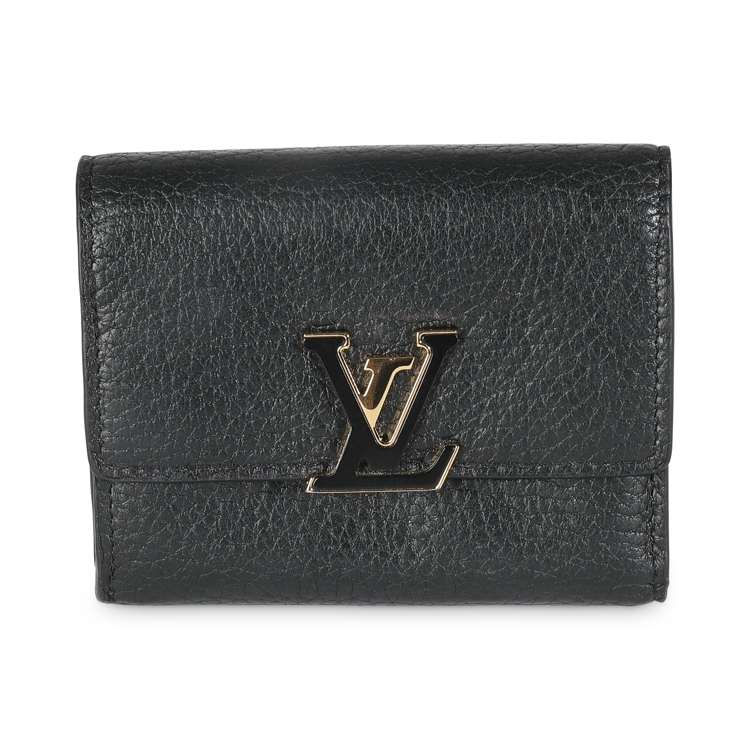 Louis Vuitton Black Taurillon Capucines XS Wallet