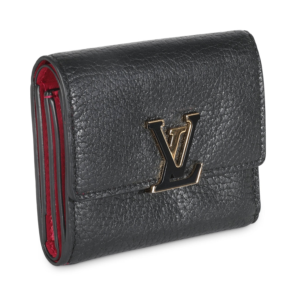 Louis Vuitton Black Taurillon Capucines XS Wallet