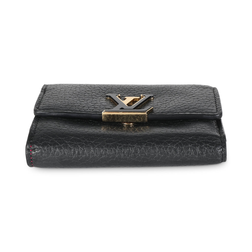 Louis Vuitton Black Taurillon Capucines XS Wallet