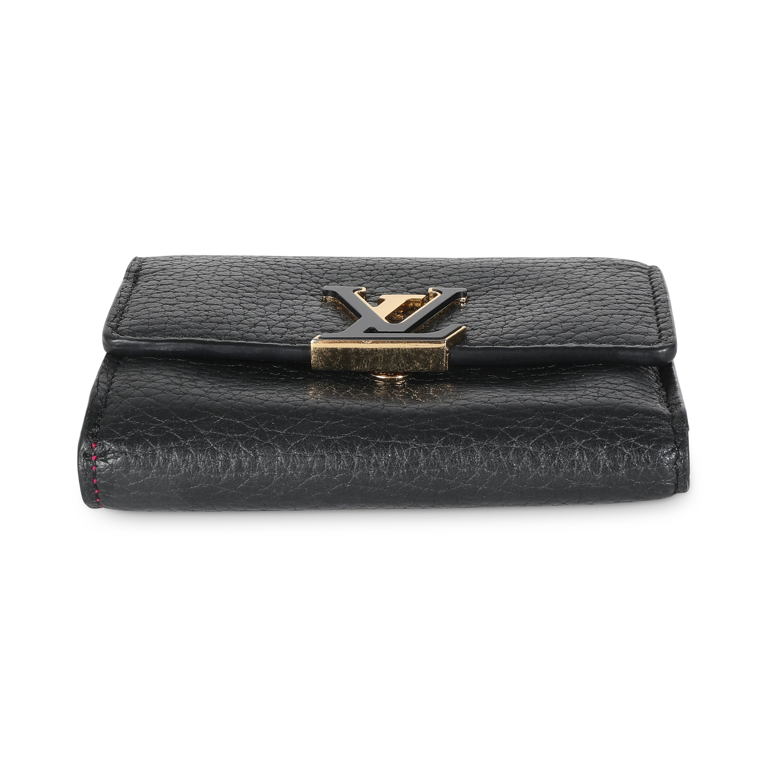 Louis Vuitton Black Taurillon Capucines XS Wallet