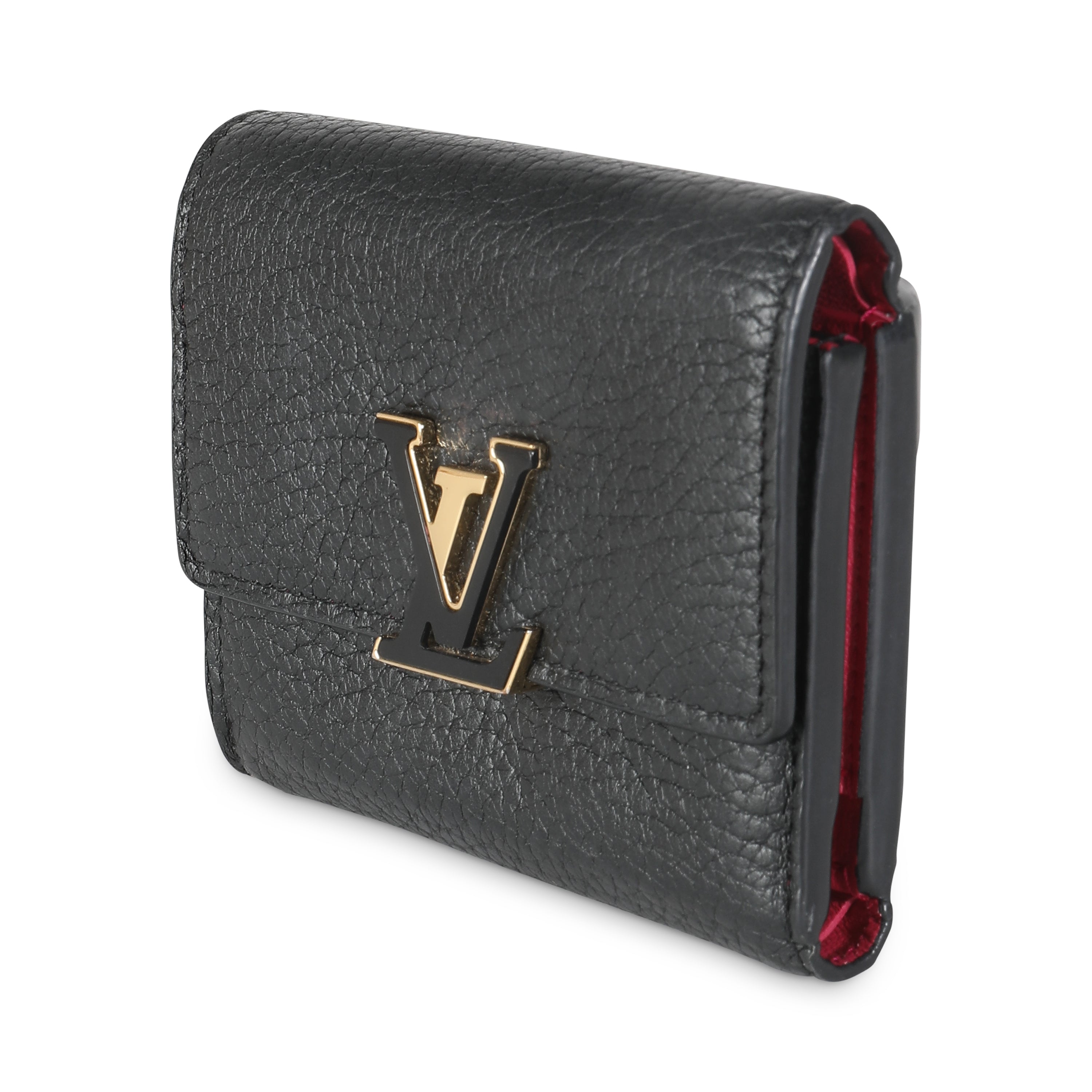Louis Vuitton Black Taurillon Capucines XS Wallet