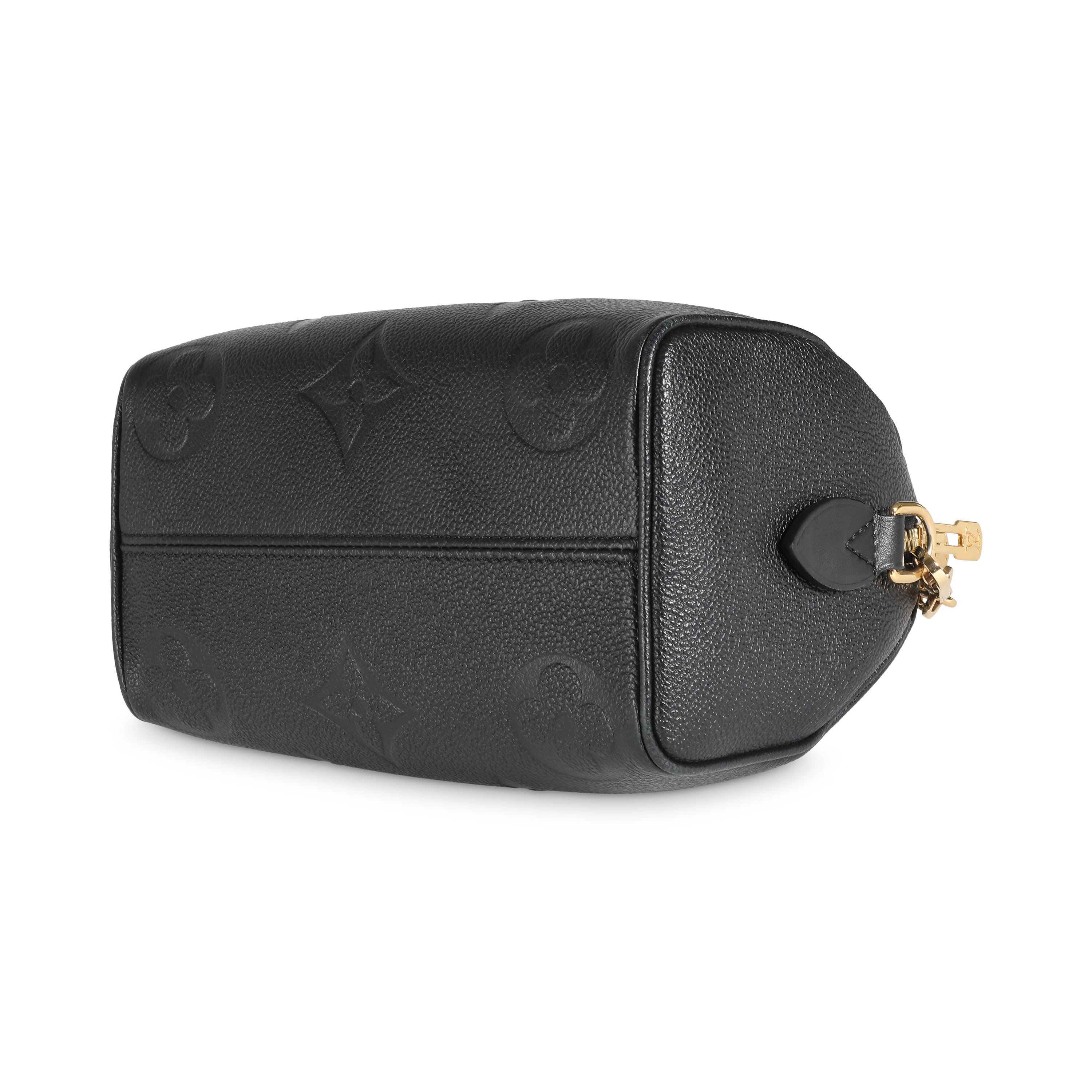 Louis Vuitton Black Monogram Empreinte Speedy Bandouliere 20