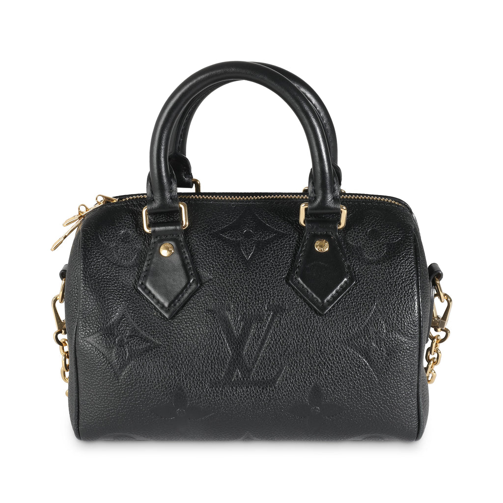 Louis Vuitton Black Monogram Empreinte Speedy Bandouliere 20