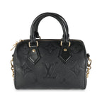 Louis Vuitton Black Monogram Empreinte Speedy Bandouliere 20