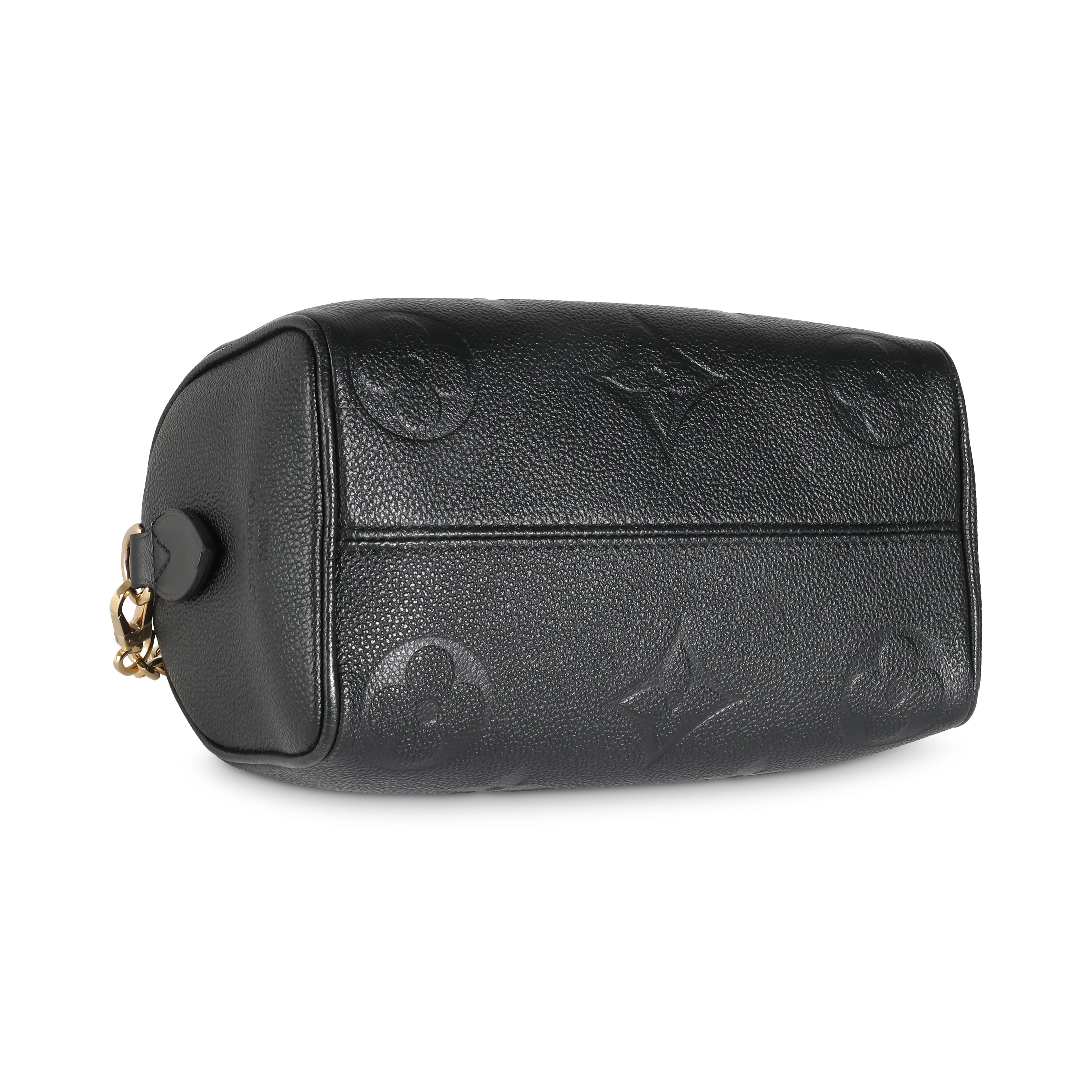 Louis Vuitton Black Monogram Empreinte Speedy Bandouliere 20