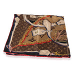 Louis Vuitton Brown Monogram Silk Tribute To Square Scarf 90