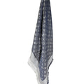 Louis Vuitton Blue Denim Silk Wool Monogram Shine Shawl