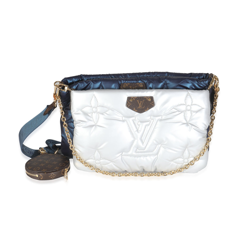 Louis Vuitton Navy Silver Econyl Monogram Pillow Maxi Multi Pochette Accessories