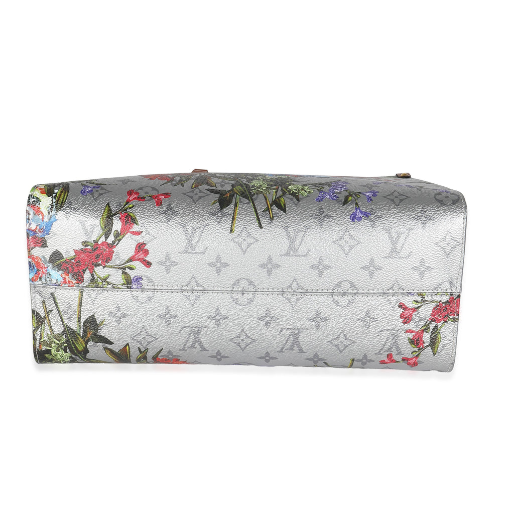 Louis Vuitton Silver Metallic Monogram Canvas LV Garden Onthego MM