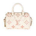 Louis Vuitton Creme Rose Trianon Empreinte Monogram Giant Speedy Bandouliere 20