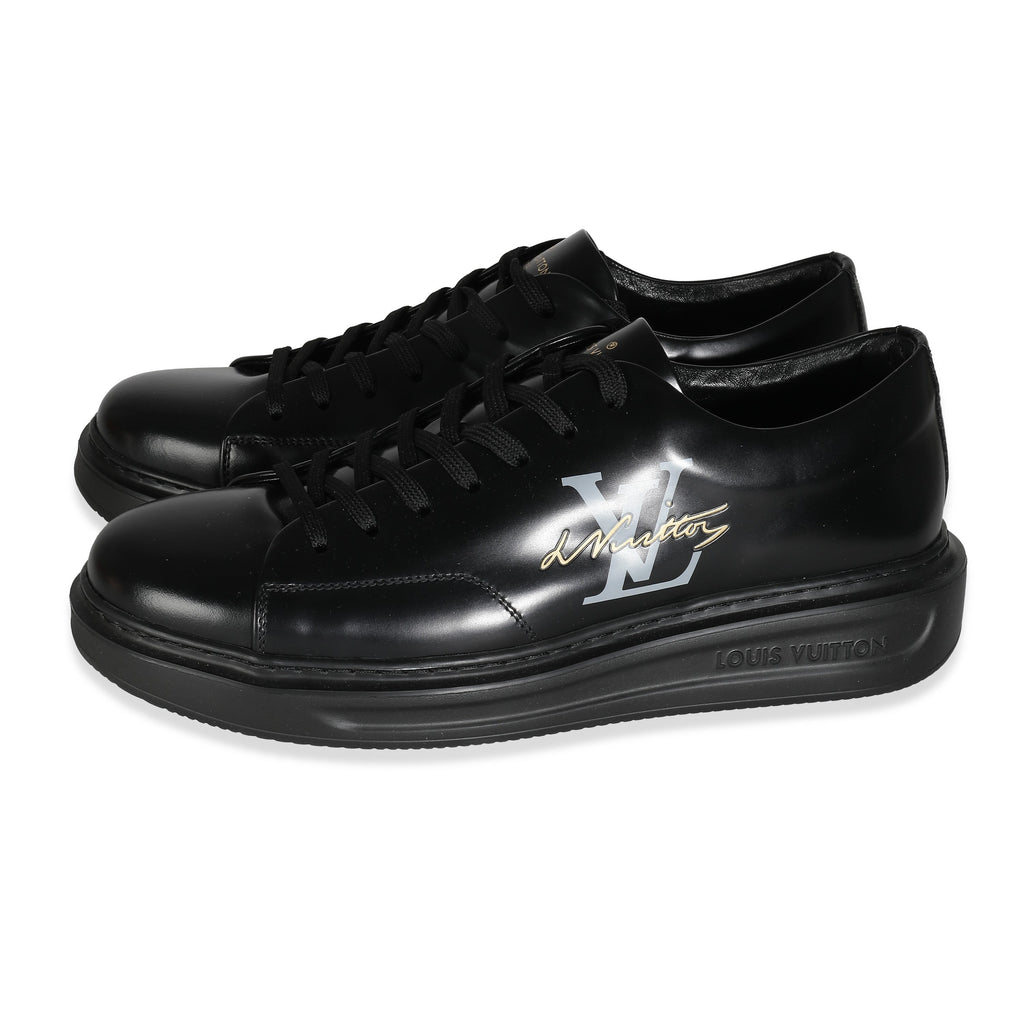 Louis Vuitton Black Calfskin Mens LV Beverly Hills Sneakers 7
