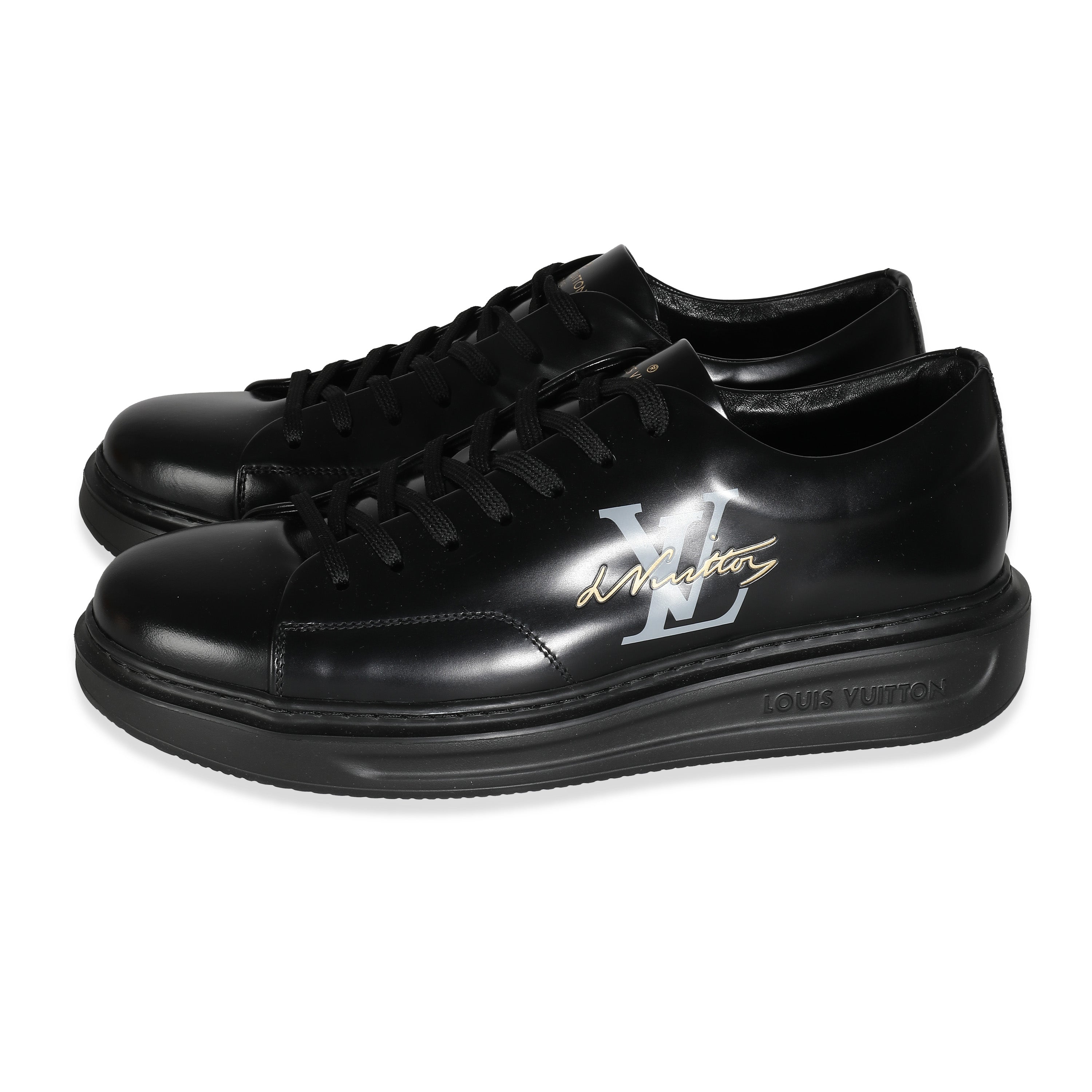Louis Vuitton Black Calfskin Mens LV Beverly Hills Sneakers 7