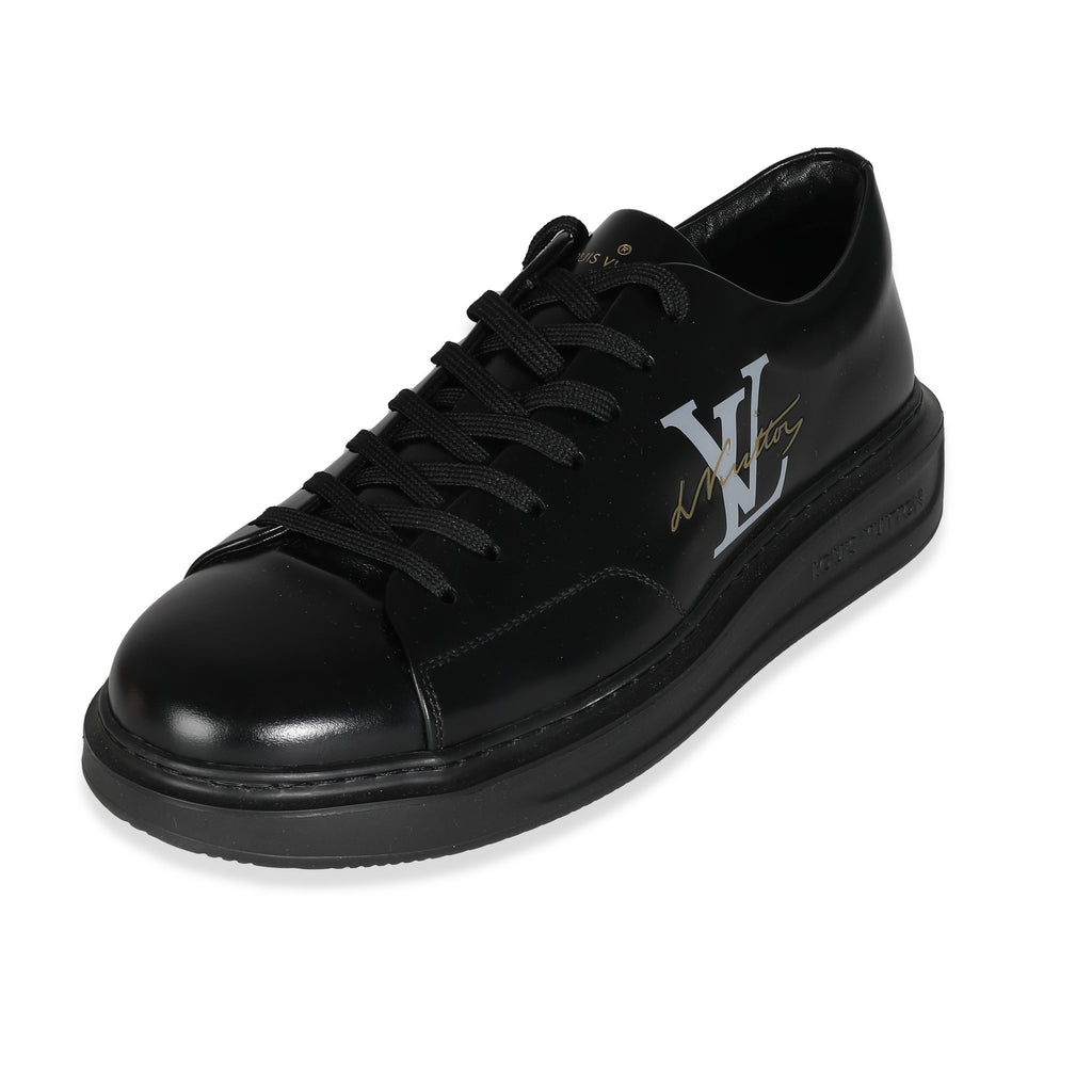 Louis Vuitton Black Calfskin Mens LV Beverly Hills Sneakers 7