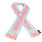 Louis Vuitton Pink Blue Silk Minimalle Bandeau