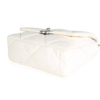 Chanel White Quilted Lambskin Small Chanel 19 Flap Bag