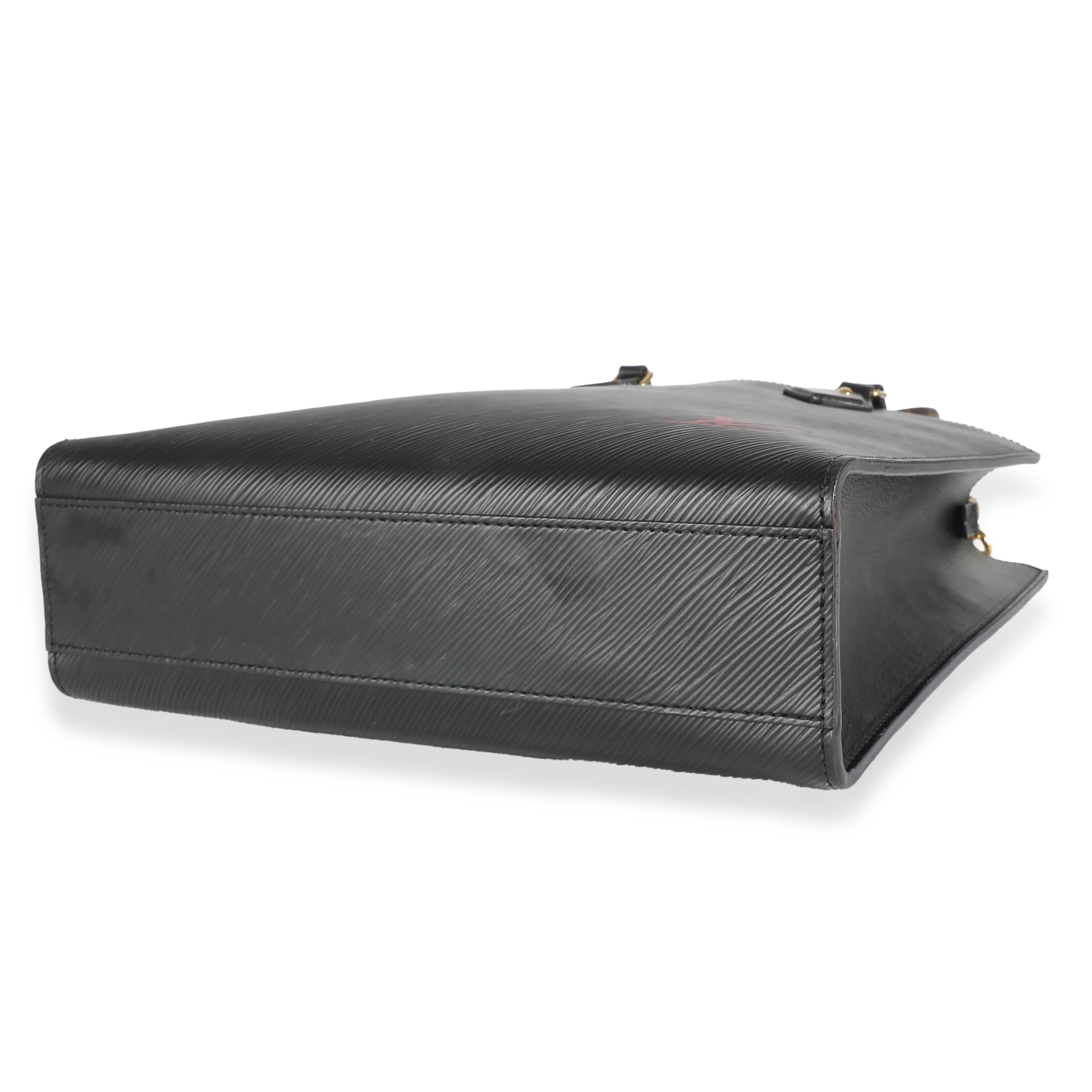 Louis Vuitton Black Epi Sac Plat PM