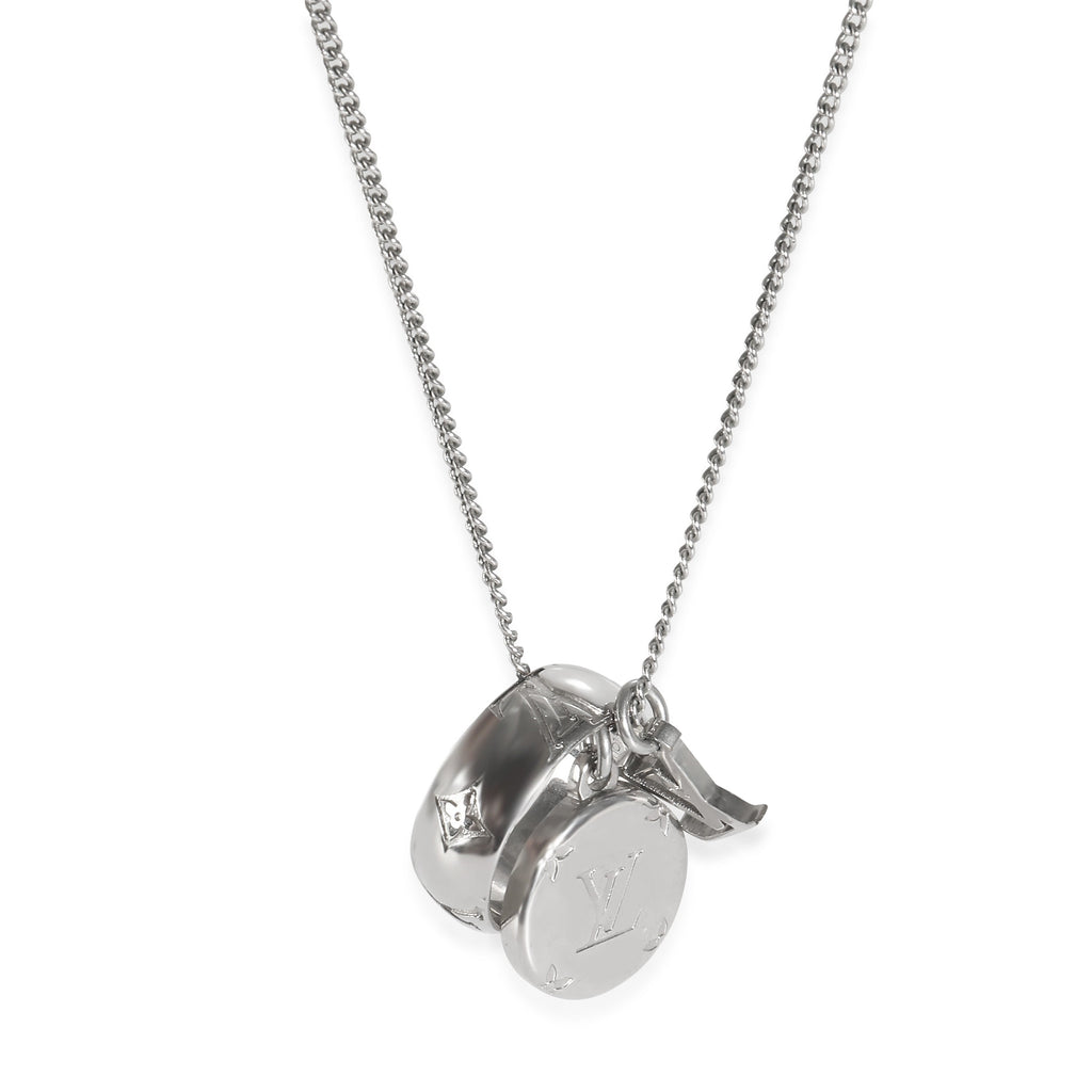 Louis Vuitton Monogram Charms Silver Tone Necklace