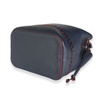 Louis Vuitton Marine Rouge Taurillon Braided Lockme Bucket Bag