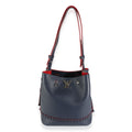 Louis Vuitton Marine Rouge Taurillon Braided Lockme Bucket Bag