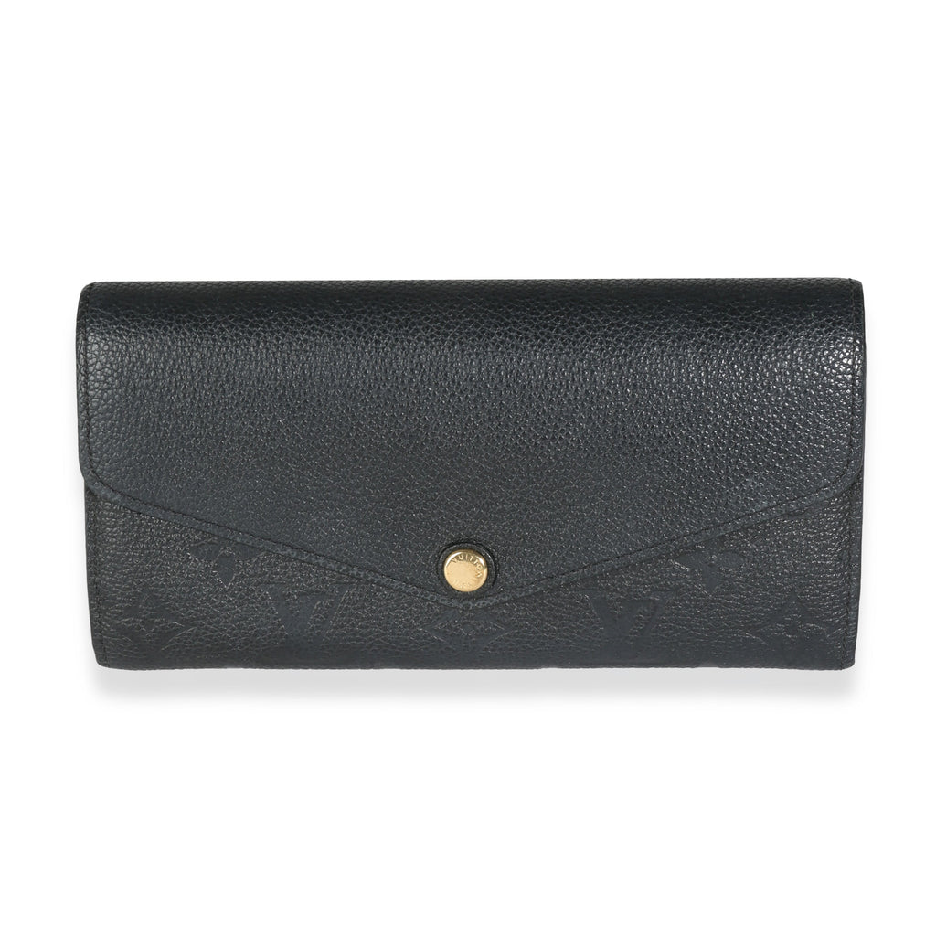 Louis Vuitton Black Monogram Empreinte Sarah Wallet