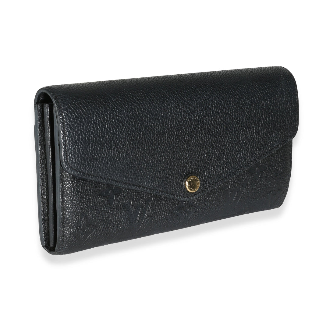 Louis Vuitton Black Monogram Empreinte Sarah Wallet