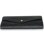 Louis Vuitton Black Monogram Empreinte Sarah Wallet