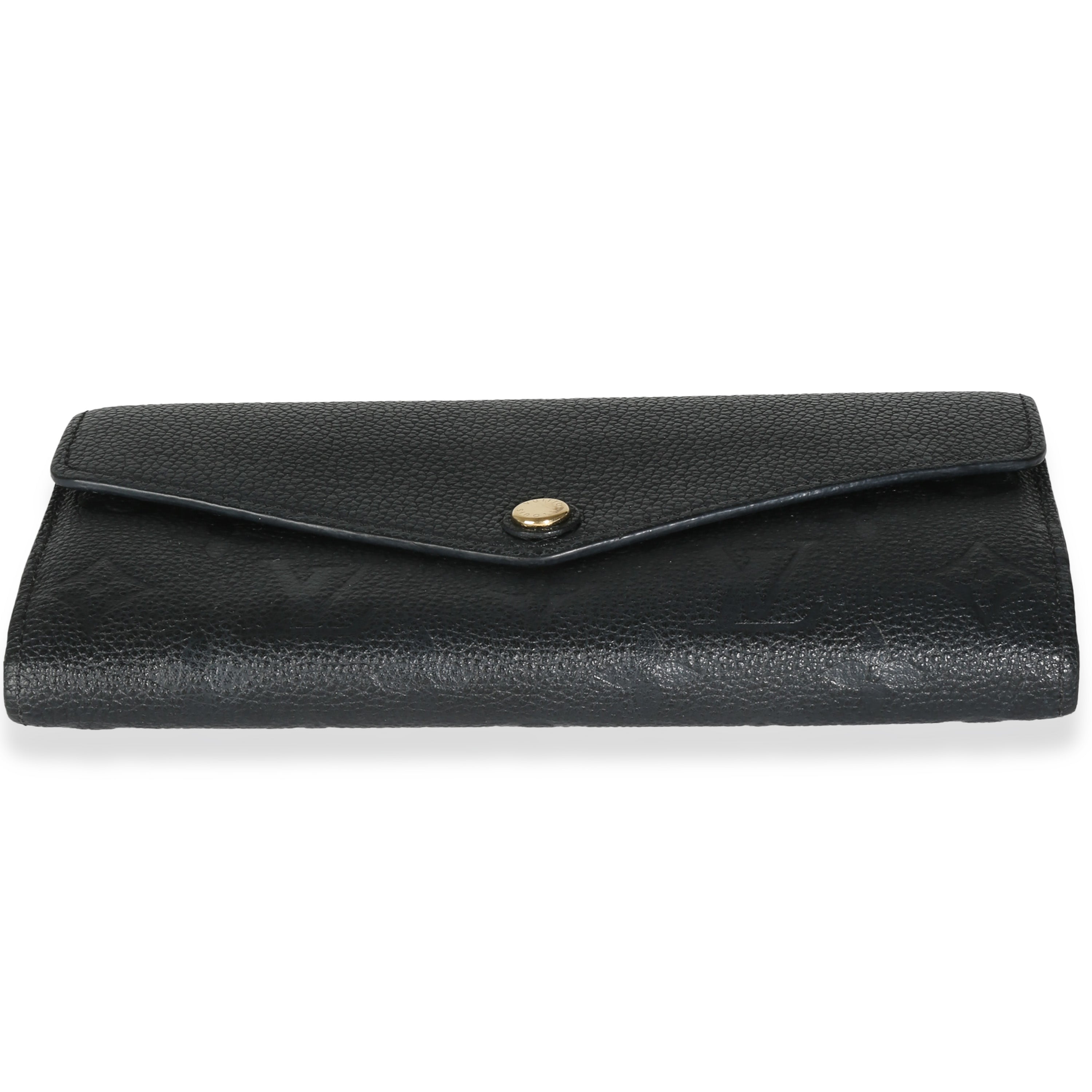 Louis Vuitton Black Monogram Empreinte Sarah Wallet
