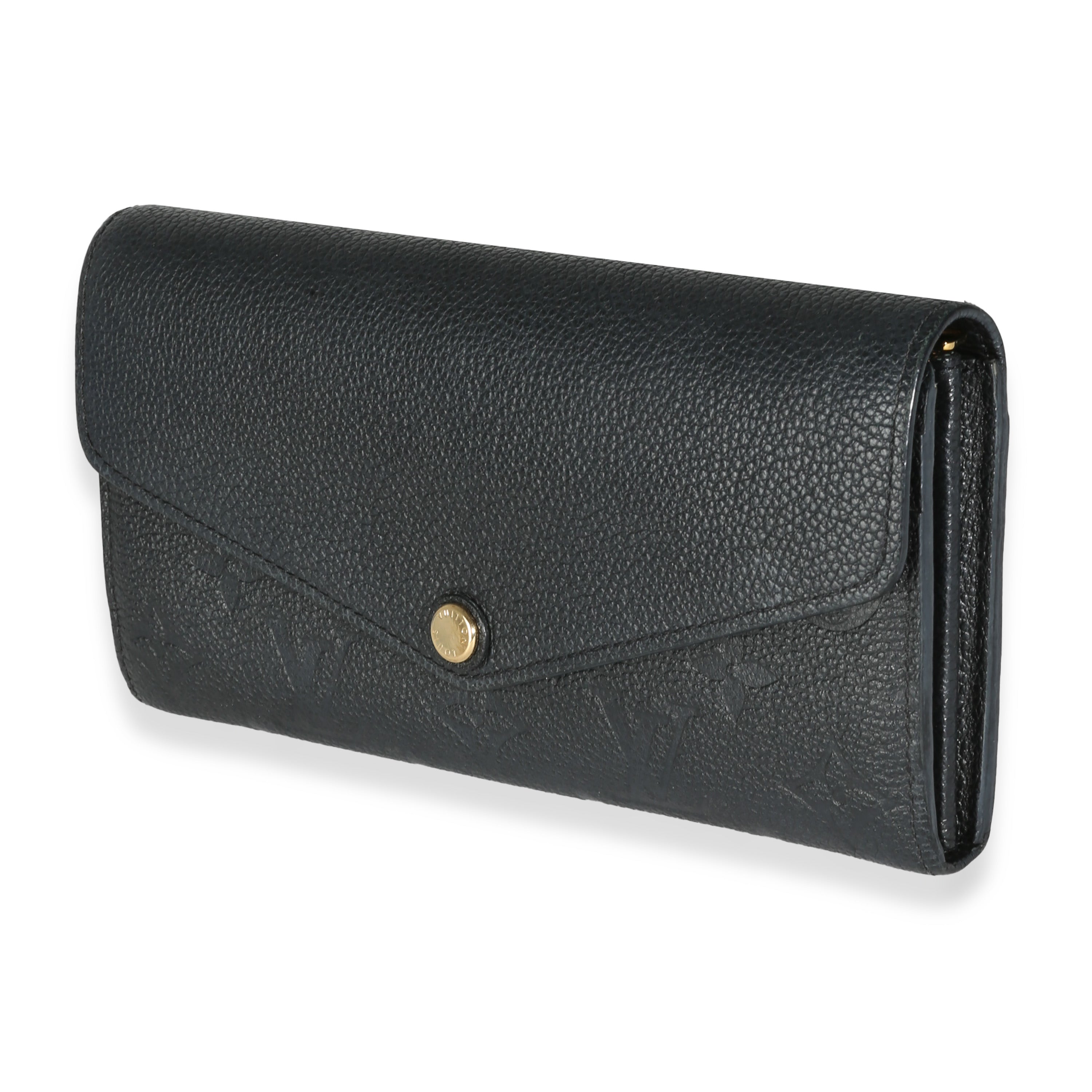 Louis Vuitton Black Monogram Empreinte Sarah Wallet