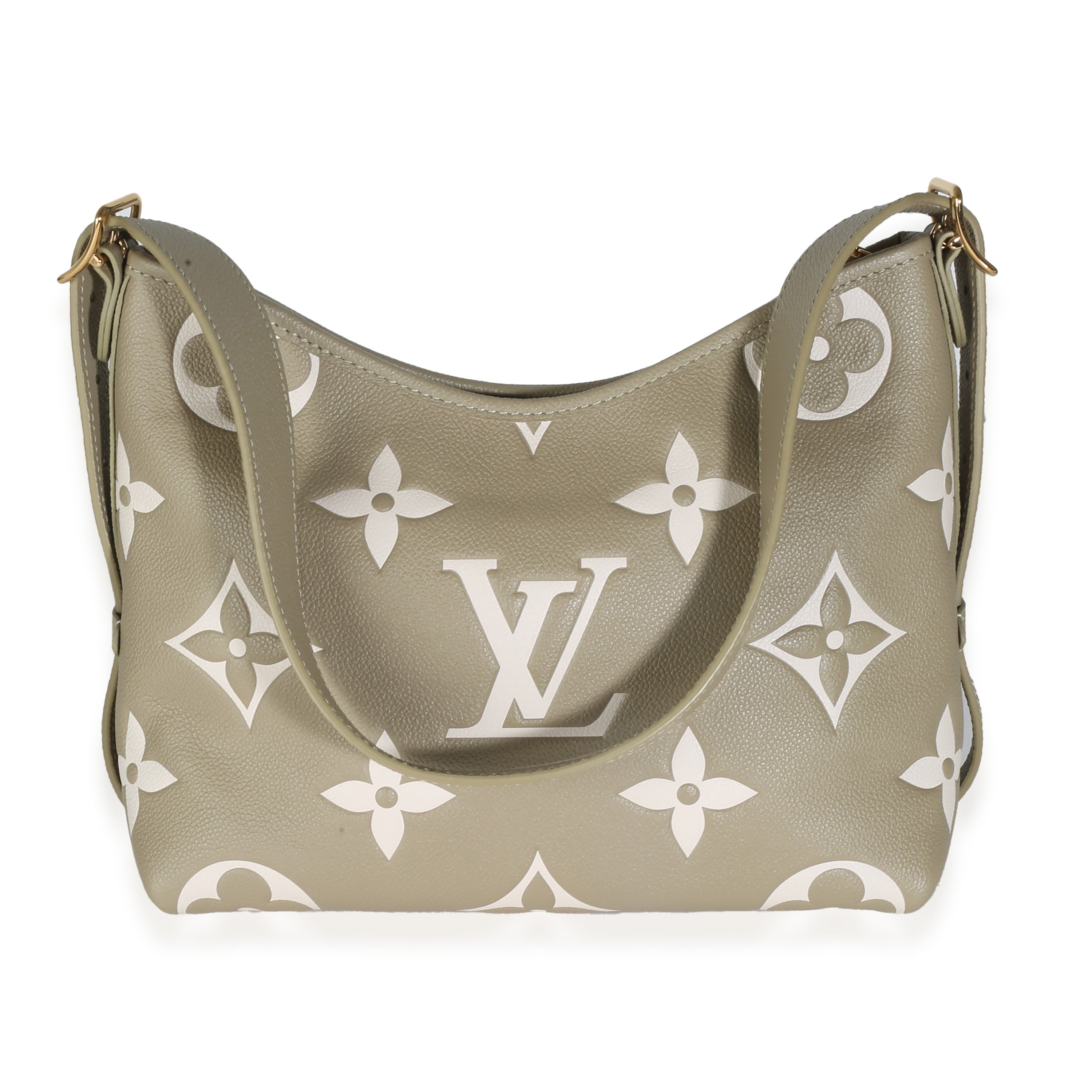 Louis Vuitton Khaki Cream Bicolour Monogram Empreinte CarryAll PM