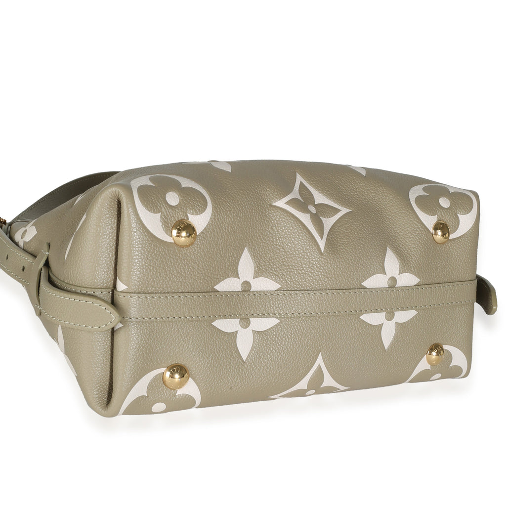 Louis Vuitton Khaki Cream Bicolour Monogram Empreinte CarryAll PM