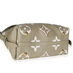 Louis Vuitton Khaki Cream Bicolour Monogram Empreinte CarryAll PM