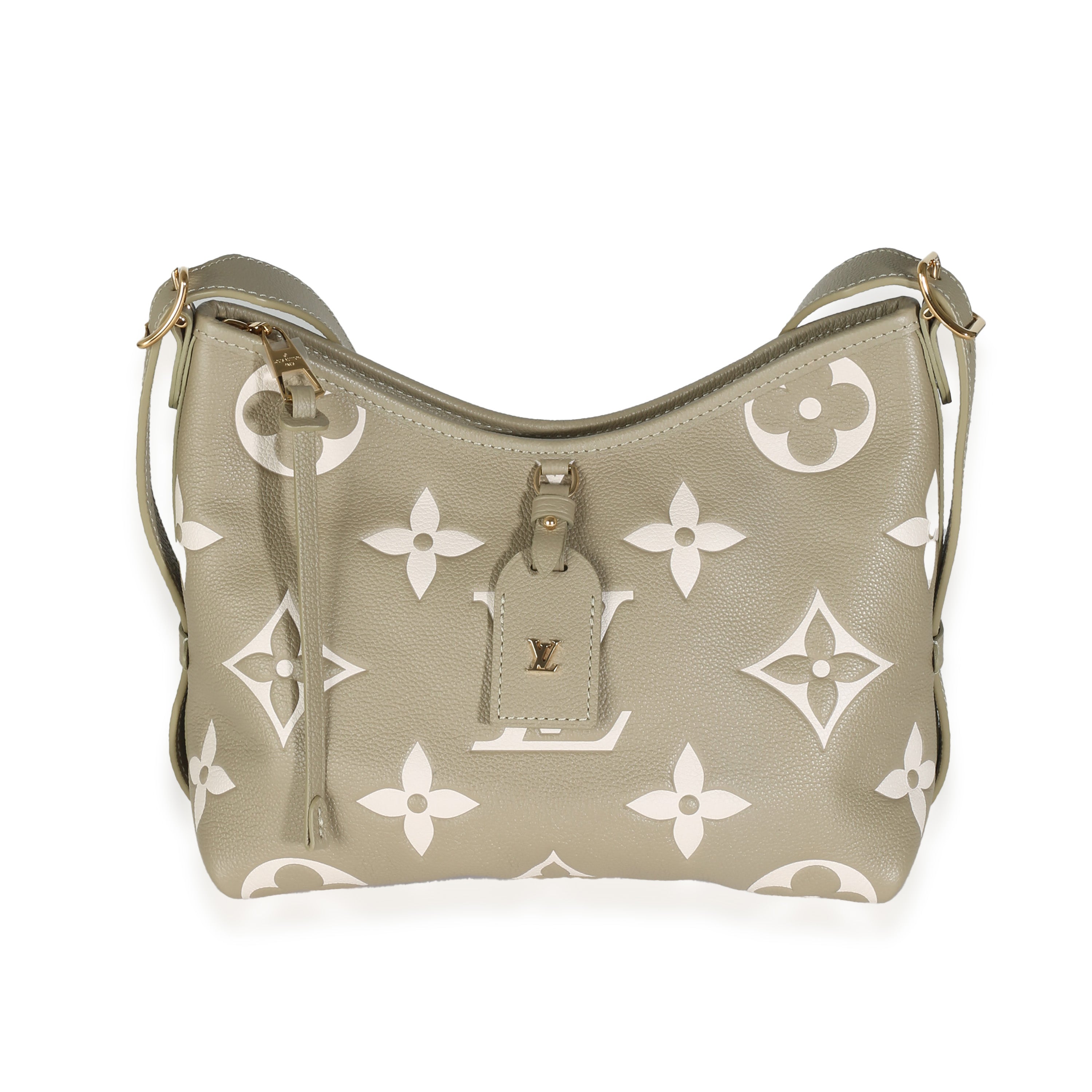 Louis Vuitton Khaki Cream Bicolour Monogram Empreinte CarryAll PM