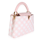 Louis Vuitton Light Pink Embroidered Taurillon Vichy Capucines BB